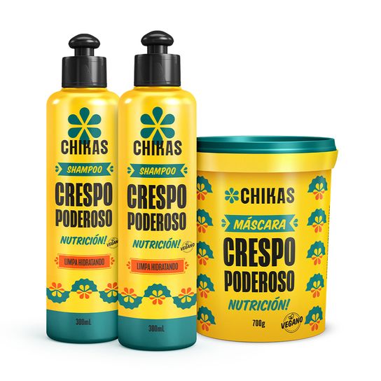 Kit Shampoo e Máscara Crespo Poderoso - Chikas