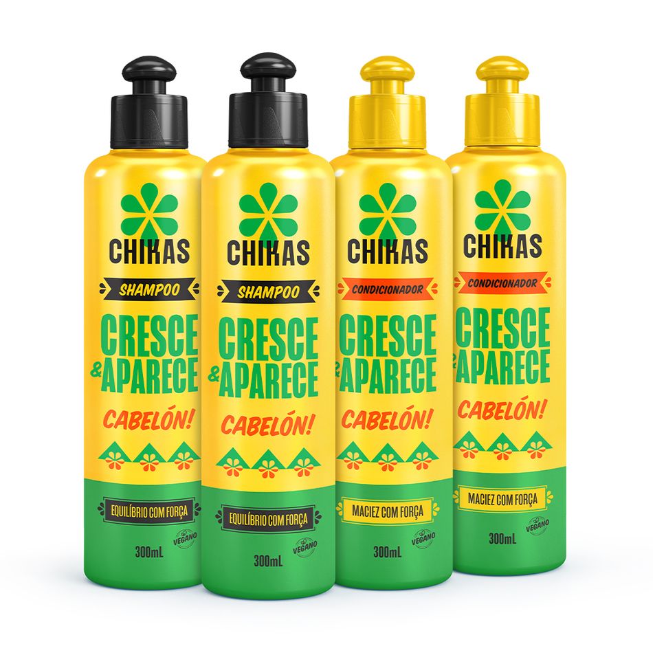 Kit Dupla Shampoo e Condicionador Cresce & Aparece - Chikas