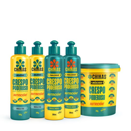 Kit-Mascara-Finalizador-e-Gelatina-Crespo-Poderoso Kit-Mascara-Finalizador-e-Gelatina-Crespo-Poderoso